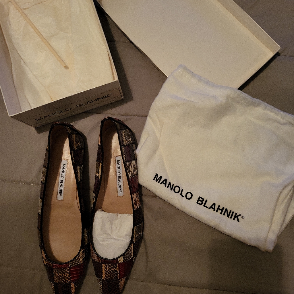 Manolo Blahnik Patchwork Flats